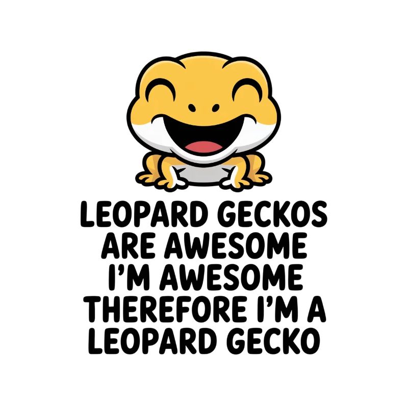 Cheerful Leopardgecko Meme on Black