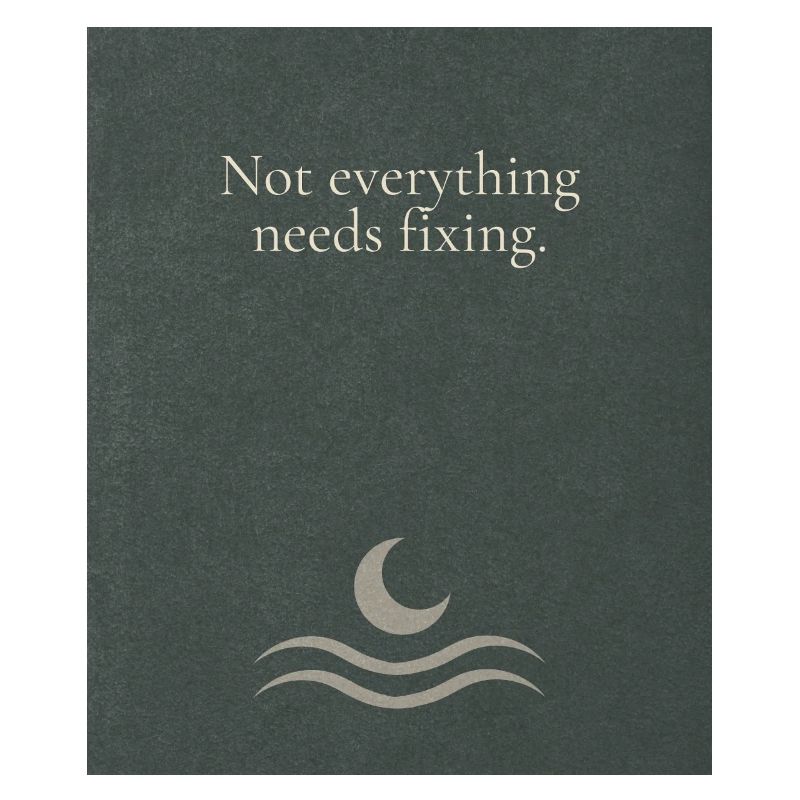 Not everything needs fixing