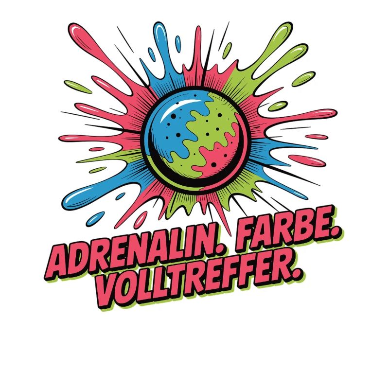 T-shirt Paintball Fun – Explosion de couleurs dans le centre