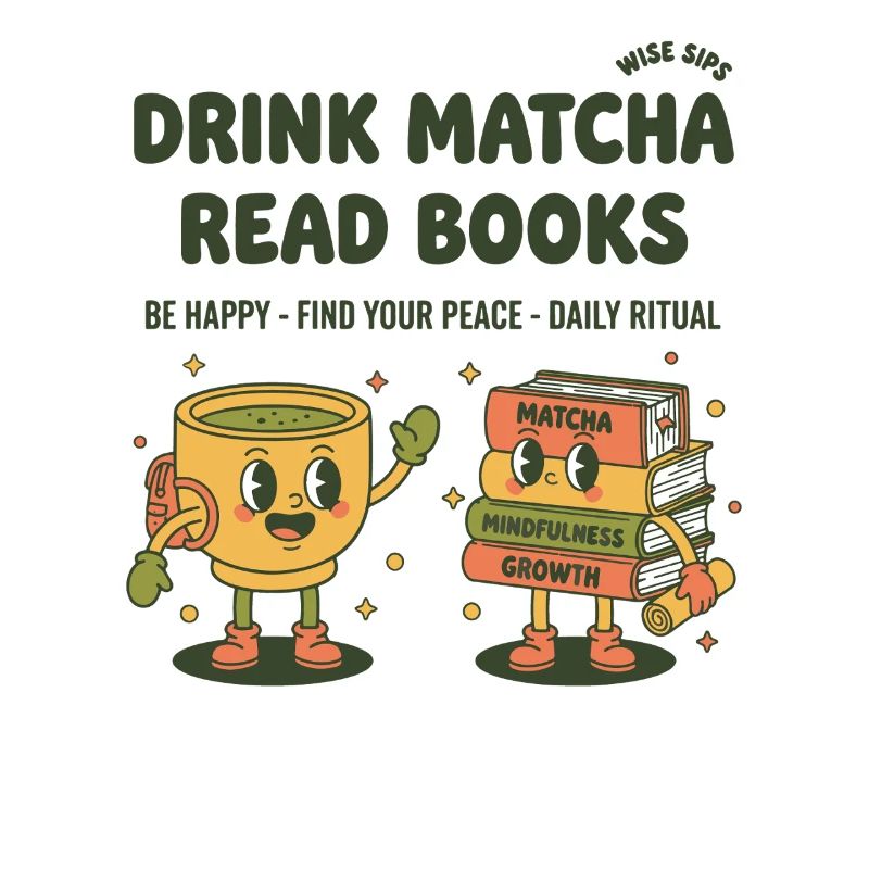Drink Matcha Read Books Matcha Tea Lover Reading