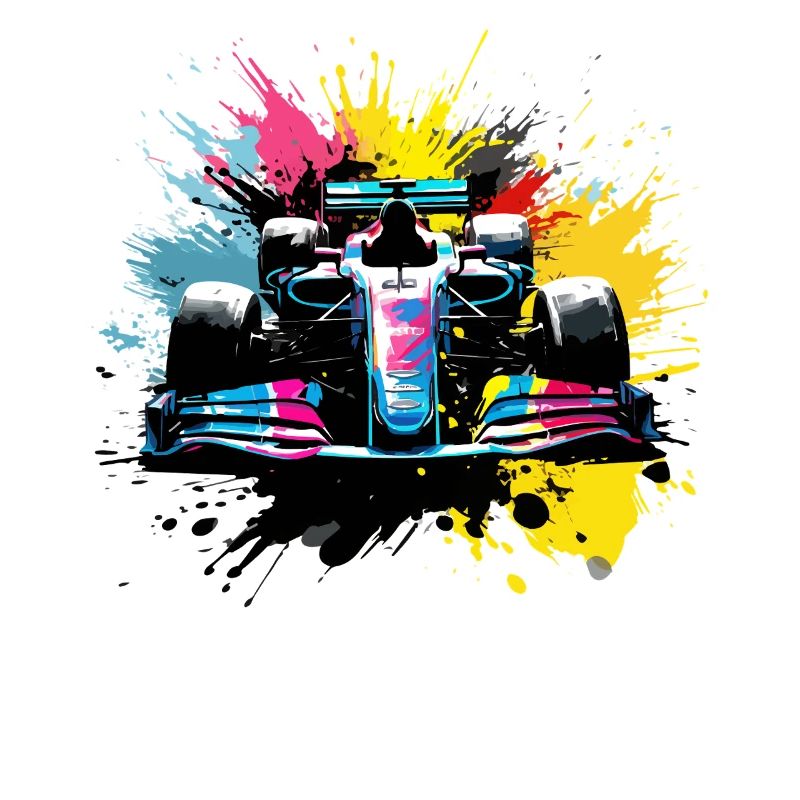 Pilote de course de voitures de course colorées à l’écran