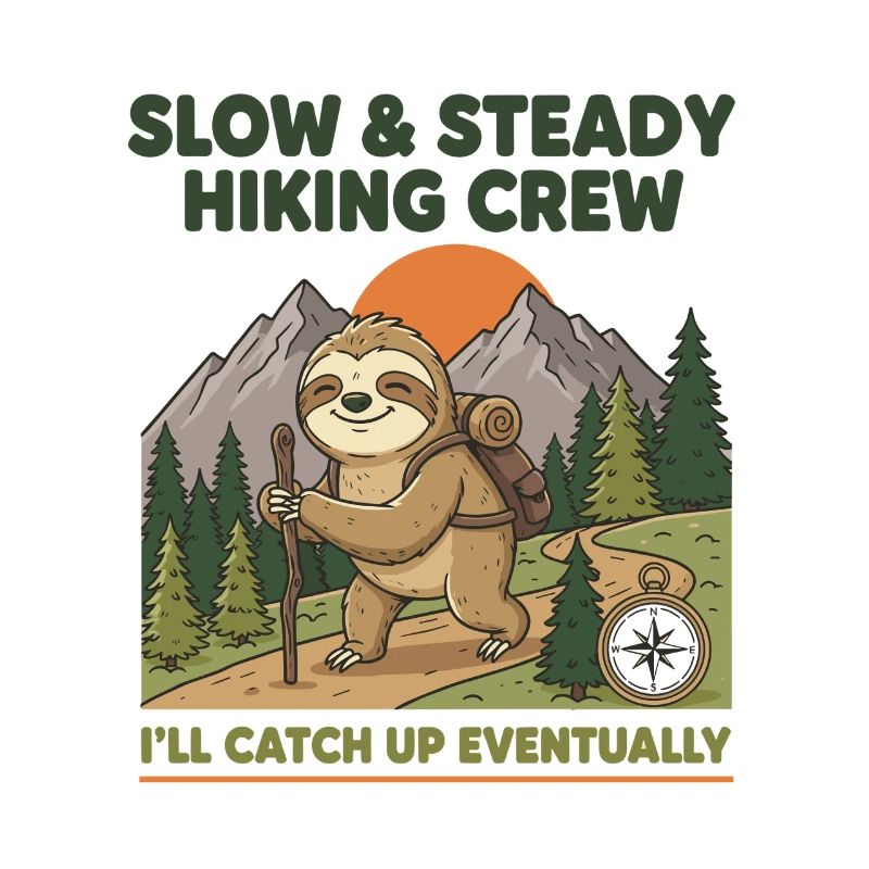 Slow & Steady Hiking Sloth Crew
