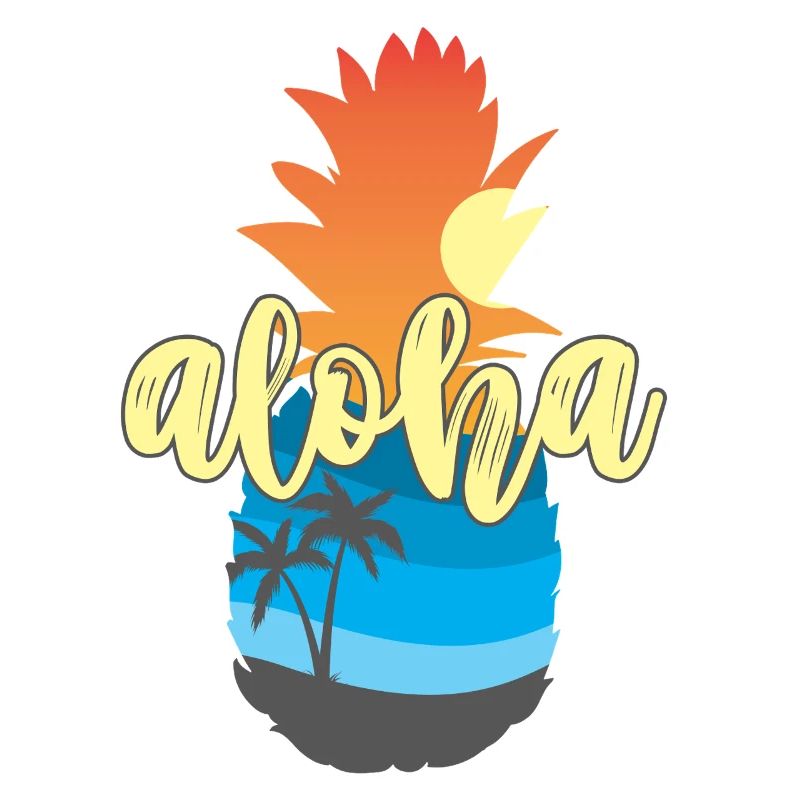 Aloha Sunset Pineapple – Hawaii Beach Vibes