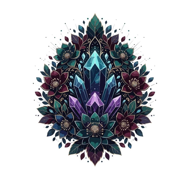 Cercle de Fleurs du Mandala de Cristal