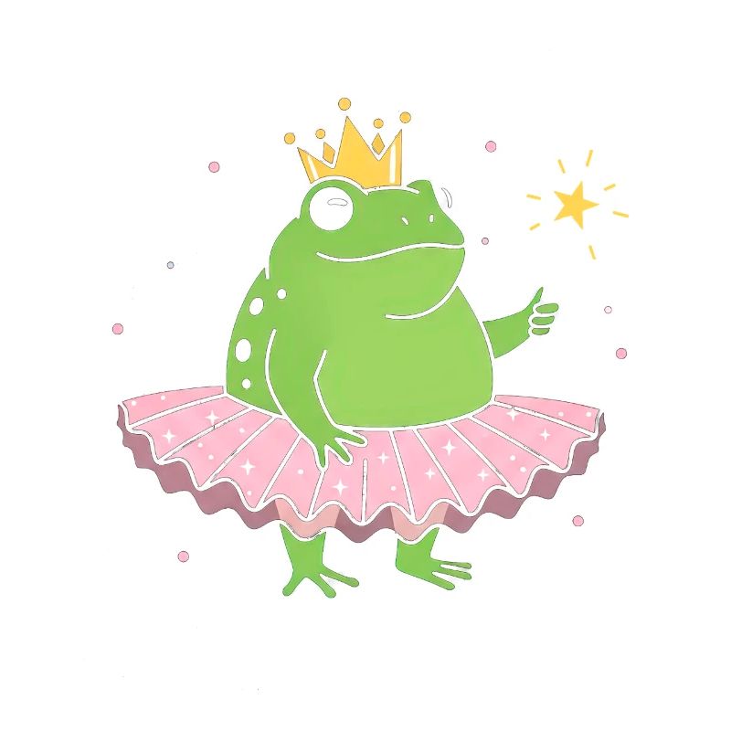 Frog princess in pink tutu