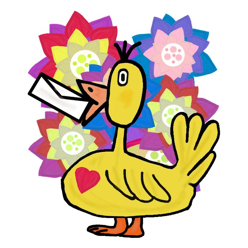Fleurs de canard Salutations d’anniversaire Fleurs de canard