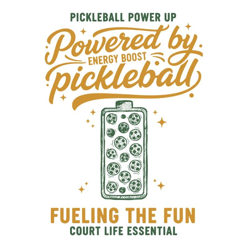 Pickleball Powered By Pickle Ball Funny Player
