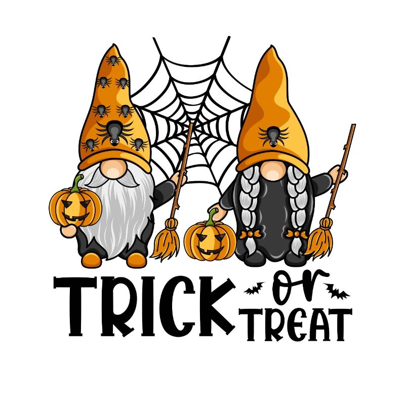 Halloween-Gnome zum Süßes-oder-Saures-Treffen