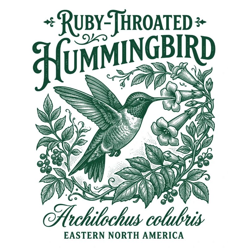Ruby Throated Hummingbird Colibri