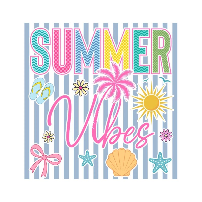 Summer Vibes Palm Trees Beach Holiday Gift