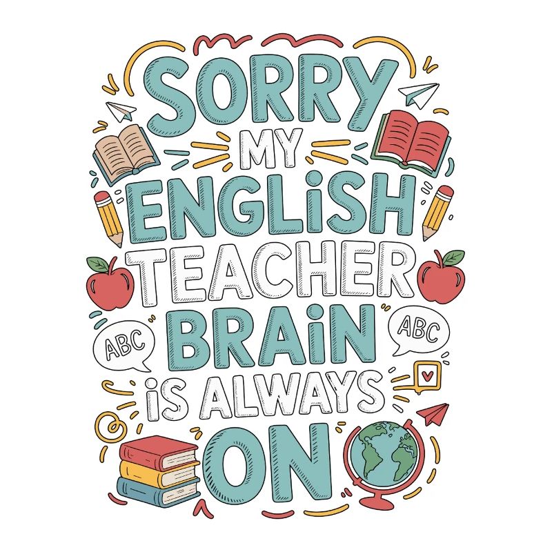 Professeur d’anglais langue seconde désolé mon professeur d’anglais Éducateur d’anglais langue seconde
