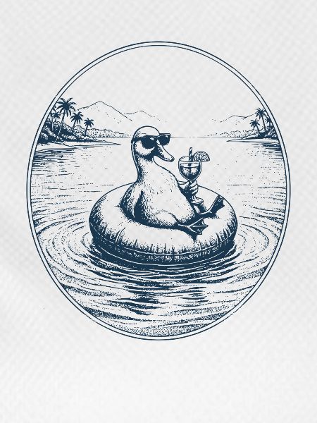 Duck with cocktail