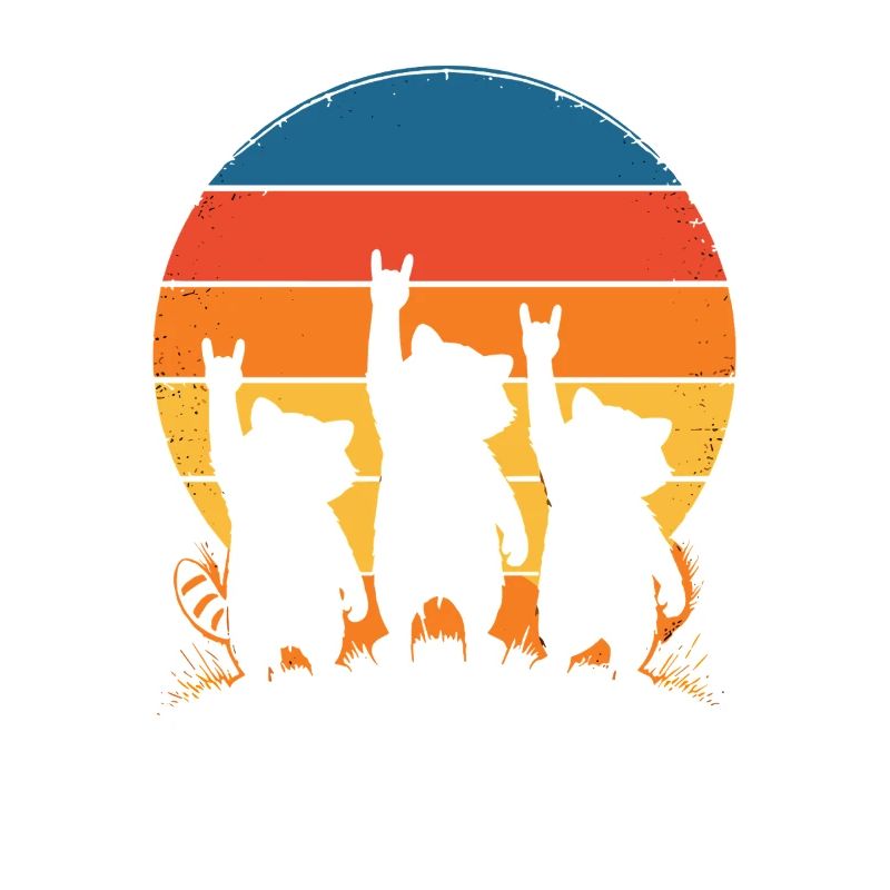 Sunset-Hunde Silhouette Punk