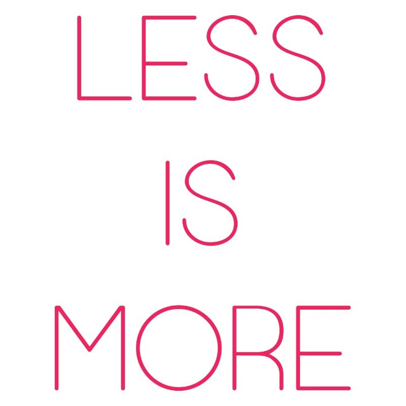 Moins, c’est plus