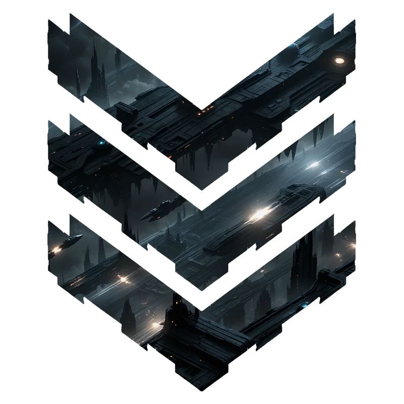 Futuristic Sci-Fi Space Station Layers – Dark City