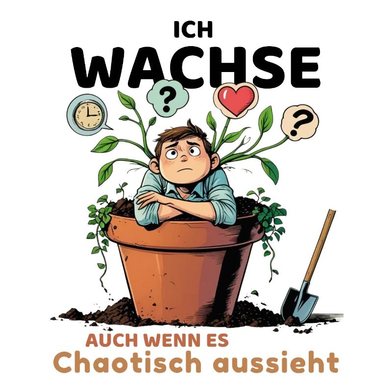 Plante réfléchie avec des bulles de pensée