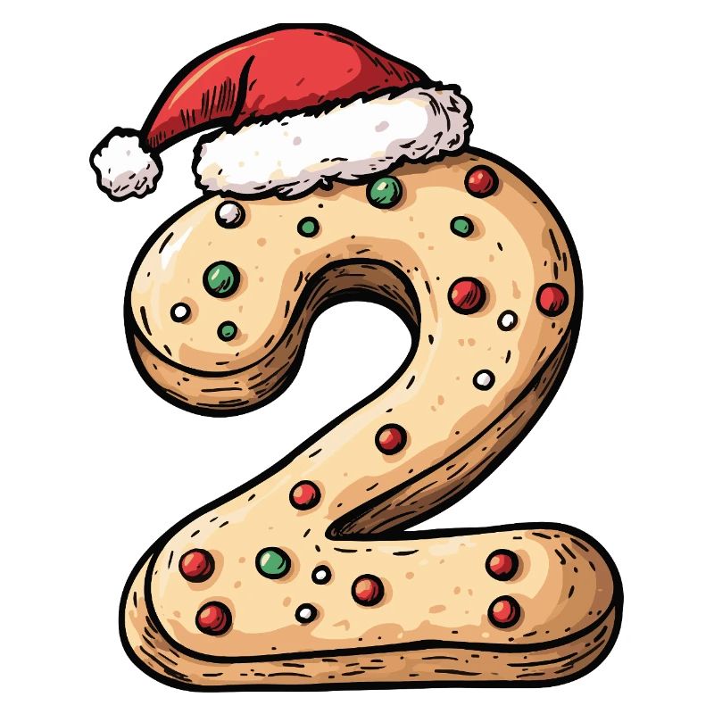 Biscuit de Noël à 2 chiffres