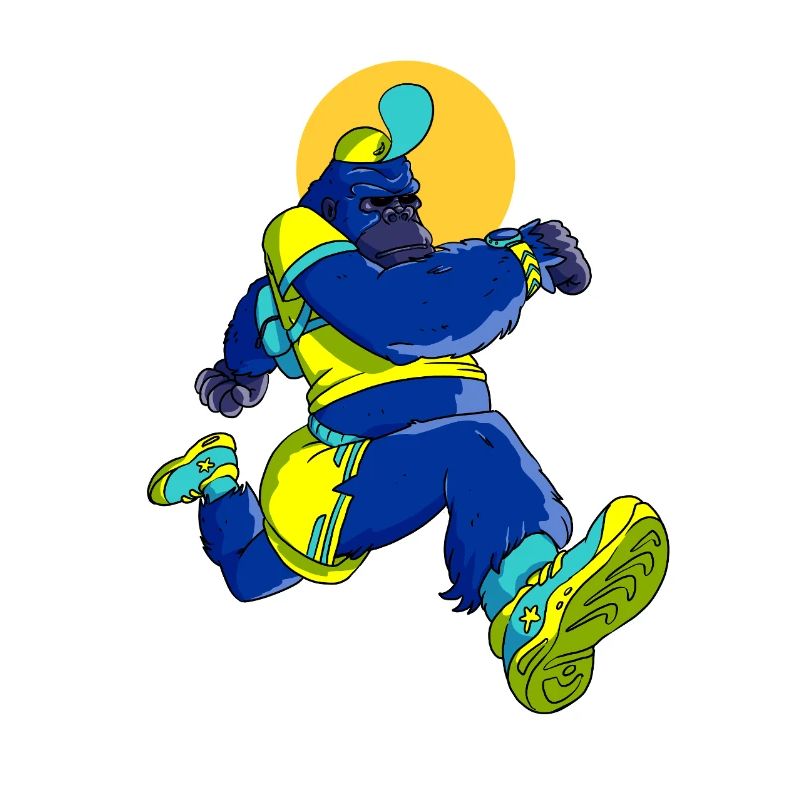 Gorille bleu runner