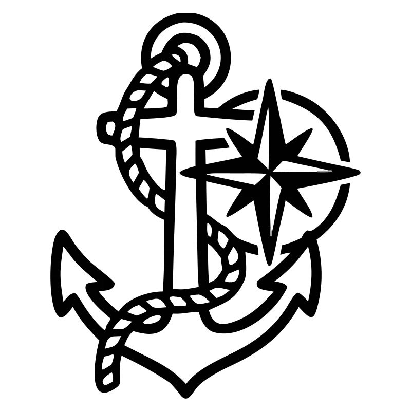 Anker Windrose Maritim Logo