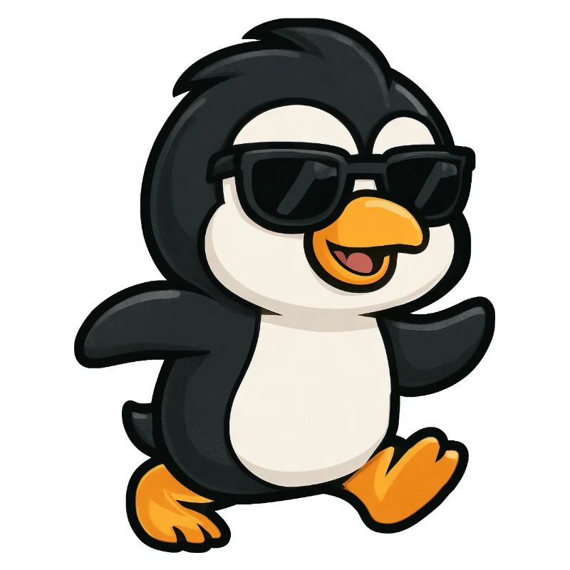 Cool Penguin Sunglasses Summer Jogging Running