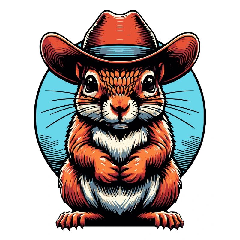 Graphique Cowboy Écureuil
