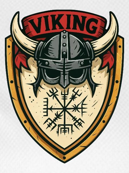 Viking Shield Helmet Emblem