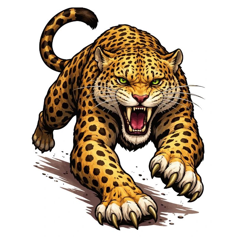Bande dessinée Léopard Animal