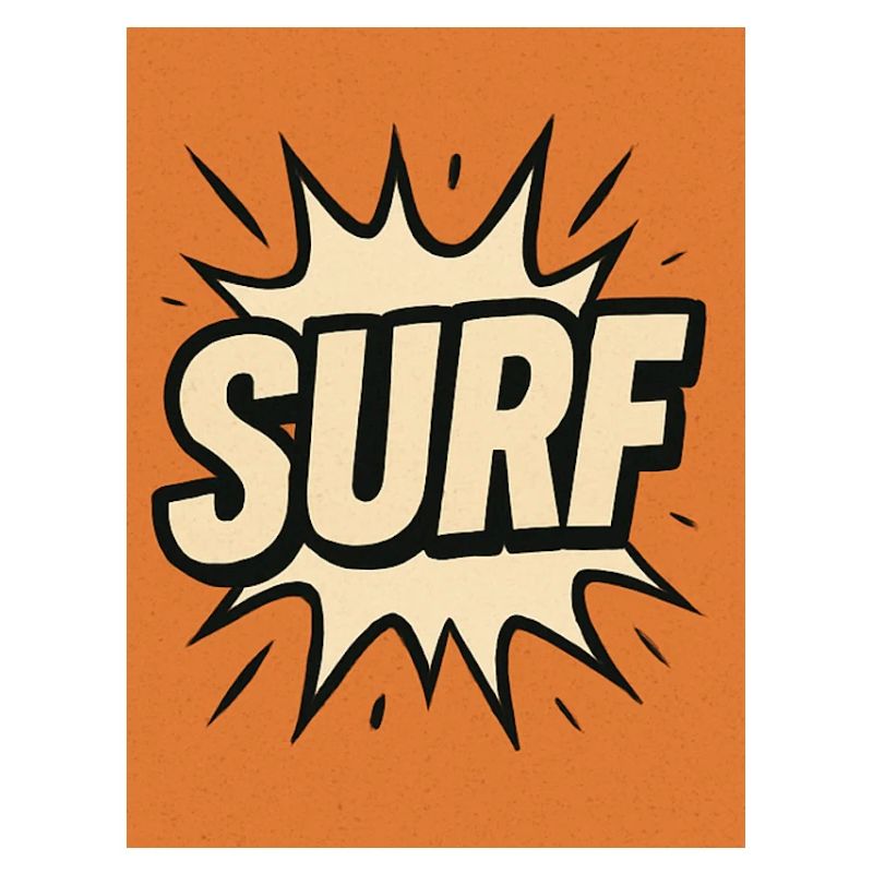 Conception d’explosion de bande dessinée de surf