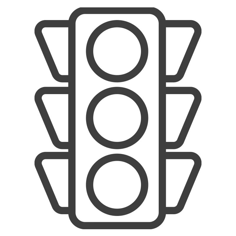 Icône de ligne de feu de circulation