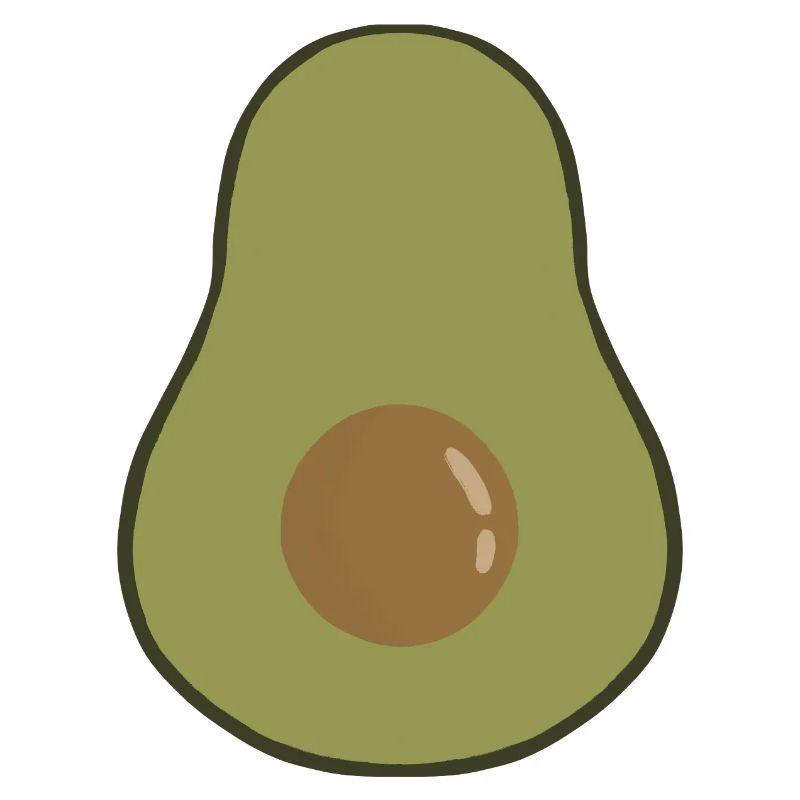 Illustration de fruit d’avocat vibrant