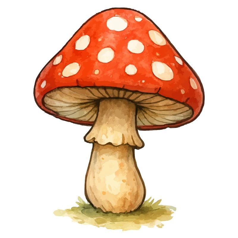 Red Mushroom Illustration