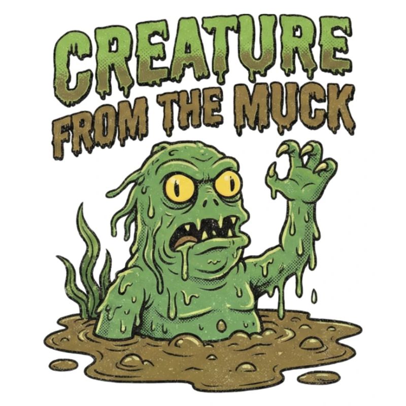 Créature de la boue – Monstre du marais rétro comic