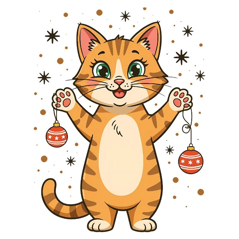 Chat Pull de Noël Chats Noël Drôle de Noël