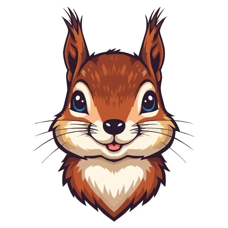 Süßer Eichhörnchen Kopf