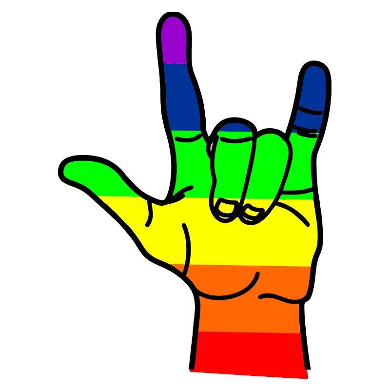 Rainbow hand respect