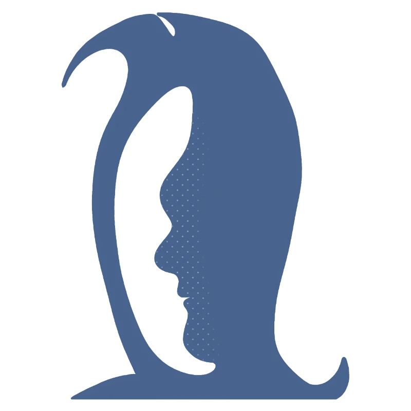 Ein Pinguin oder ein Gesicht in dieser lustigen optischen Täuschung