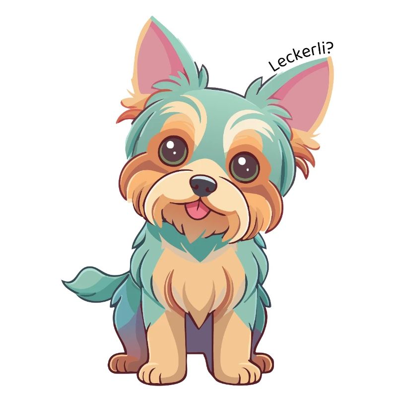 Chien mignon avec de grands yeux Yorkshire Terrier