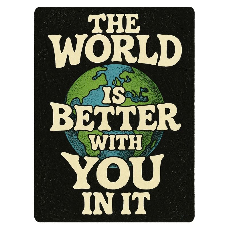 Graphique de message de la Terre inspirant