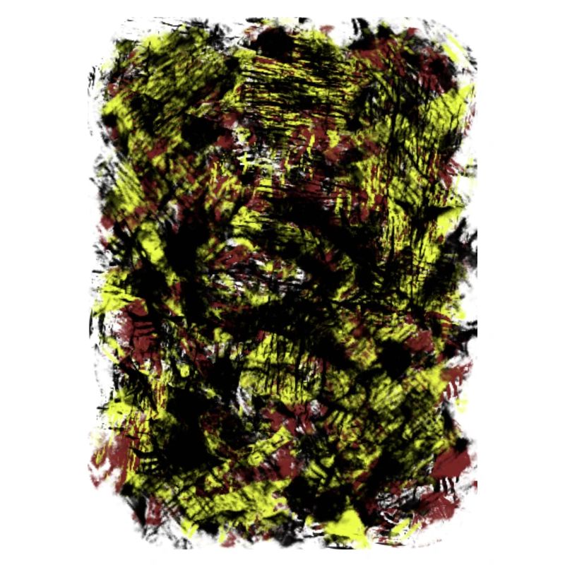 Neon Gelb Schwarz Blattmuster