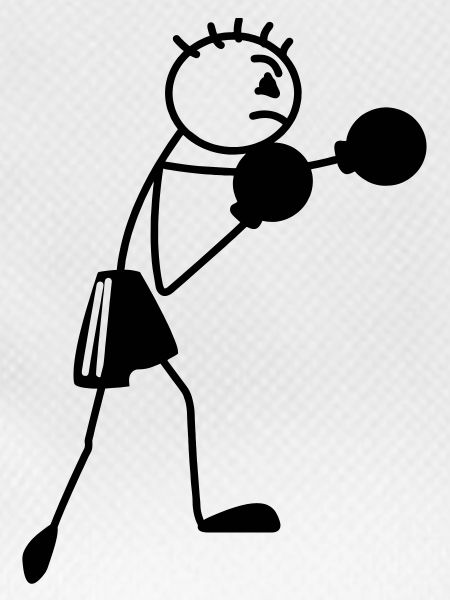 Boxing figure stickmen