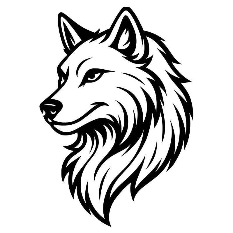 Silhouette de loup