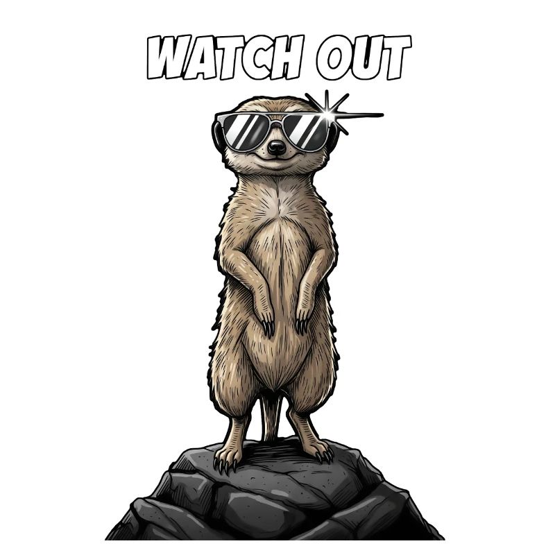 Design cool avec des suricates, attention !