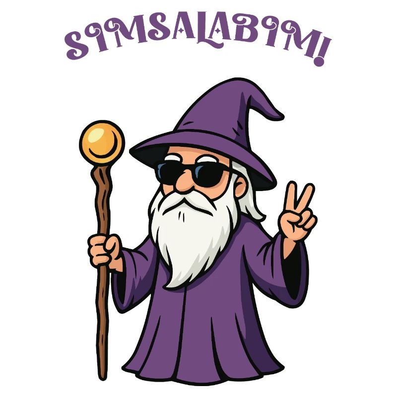 Signe de paix du sorcier violet