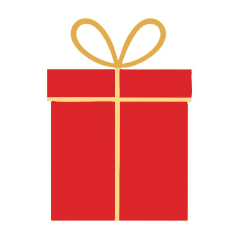Weihnachtsgeschenk, rote Geschenkbox