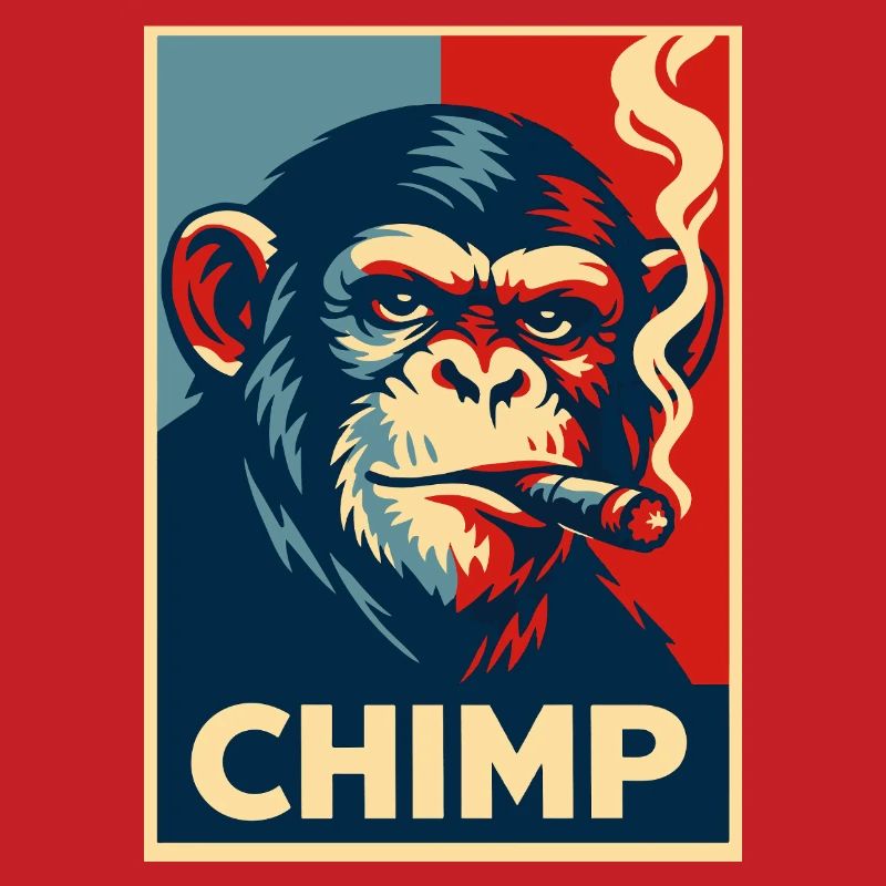 Affiche rétro de cigare chimpanzé