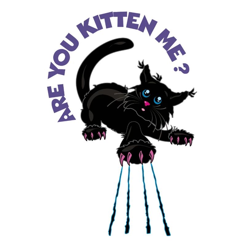 Willst du mich kätzchen? Verspielte Schwarze Katze