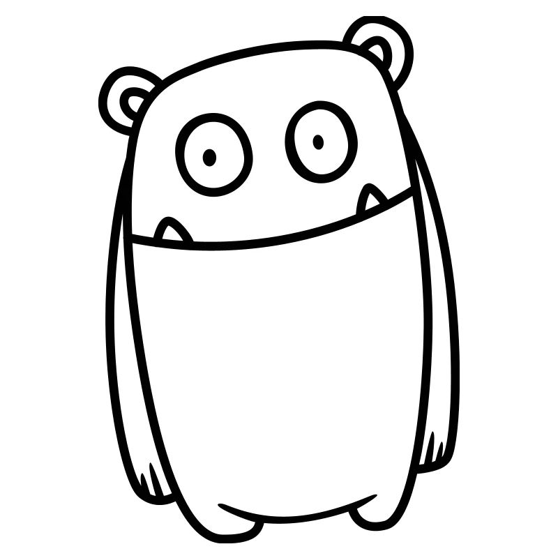 Monster Cheerful – Funny Kawaii Comic Design
