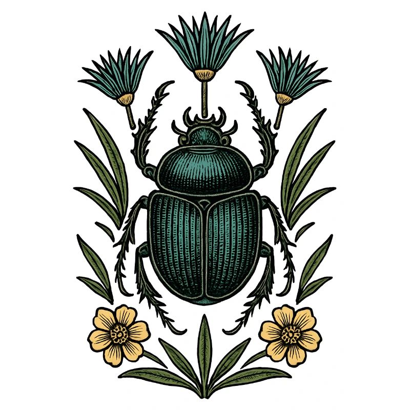 Insecte dans la structure de la fleur