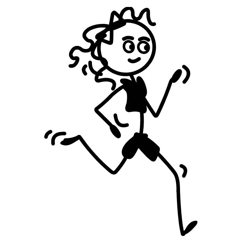 Läuferin Mädchen oder Frau