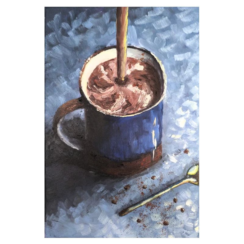 Coffee Choco Mug with Swirling Cocoa Art